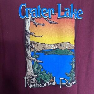 VTG Crater Lake National Park Graphic T-Shirt Short Sleeve Size L